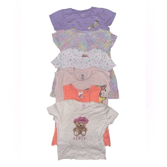 Girls Multi-Color Graphic T-Shirts Bundle - Picture 1 of 15